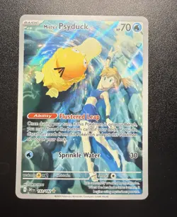 Misty’s Psyduck 193/182 Illustration Rare Holo SV10 Destined Rivals Pokemon - Image 3