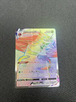 Orbeetle VMAX 186/185 Pokemon Vivid Voltage Rare Rainbow LP 2020 - Image 1