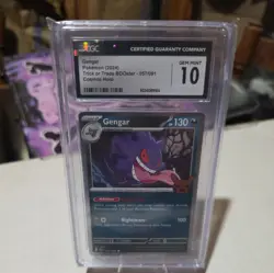 CGC 10 GEM MINT Gengar 057/091 COSMOS HOLO 2024 Trick or Trade BOOster Pokemon - Image 2