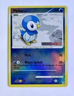 Piplup 2007 Pokemon Diamond & Pearl Burger King Promos #93/130 * Light Play - Image 1