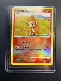 2007 Pokemon Diamond & Pearl 76 Chimchar Reverse Holo Burger King Collection - Image 3