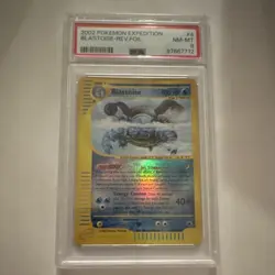 2002 Pokemon Expedition Base Set Blastoise Reverse Holo 004/165 PSA 8 - Image 1