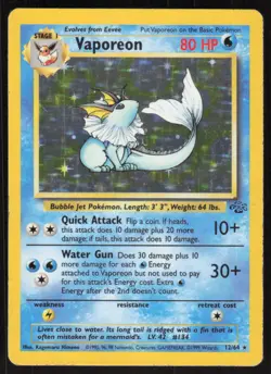 Pokemon TCG Jungle #12/64 Vaporeon (12) LP - Image 1