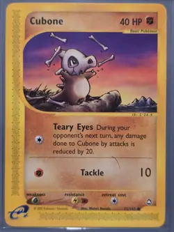 Pokemon Cubone #72/147 Aquapolis VINTAGE NM+ - Image 1