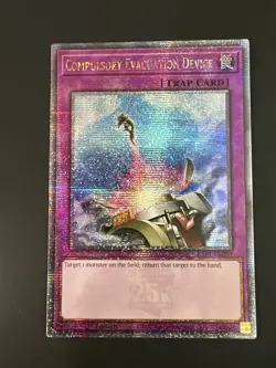 Yugioh Compulsory Evacuation Device RA01-EN069 Quarter Century Secret 1st Ed NM - Image 1