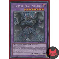 Yugioh Gladiator Beast Nerokius MP15-EN051 Secret Rare 1st Edition LP - Image 1