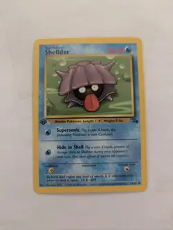 1st Edition Shellder 54/62 Fossil Set - Common Pokemon Card - EXCELLENT - Image 1