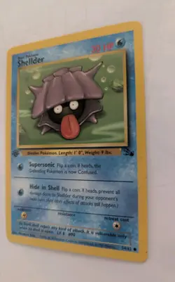 1st Edition Shellder 54/62 Fossil Set - Common Pokemon Card - EXCELLENT - Image 4