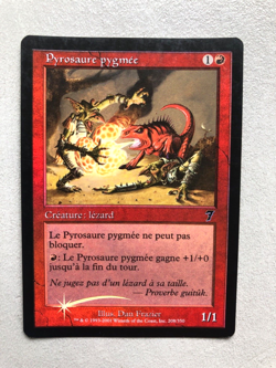 Mtg Carte Magic 7th Edition Pigmy Pyrosaur FOIL French Fr LP - Image 1