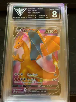 Pokemon Charizard V - GetGraded 8 - SWSH050 - Champions Path Grade - Image 1