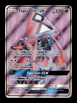 TAPU LELE GX (FULL ART) 137/145 HOLO GUARDIANS RISING POKEMON HOLO NM/M - Image 1