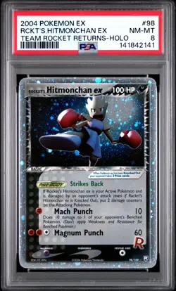 PSA 8 ROCKET'S HITMONCHAN ex 98/109 | Team Rocket Returns Holo Pokemon Card - Image 1