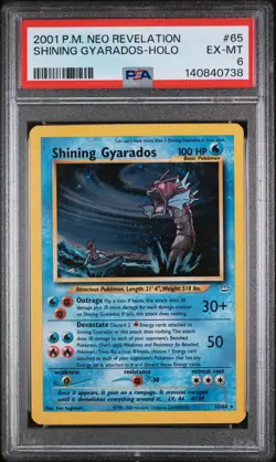 PSA 6 SHINING GYARADOS 65/64 | Neo Revelation WOTC Holo Pokemon Card - Image 1