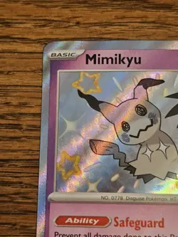 Pokemon TCG Mimikyu 160/091 Shiny Rare Paldean Fates NM - Image 3