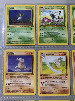 Pokemon TCG 1st Edition Jungle Set Non Holo Rare Binder Page Lot - WOTC VTG 1999 - Image 2