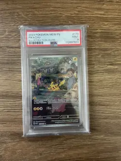 Pokemon Pikachu TCG Art Rare Holo Card 151 English 173/165 PSA 9 - Image 1