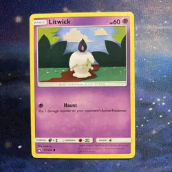 Pokemon - Litwick 101/214 - Lost Thunder - Asako Ito - Near Mint - Image 1
