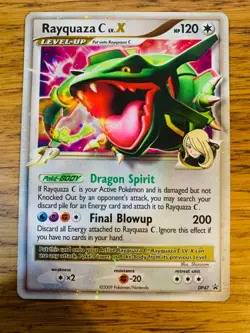 LP! Rayquaza C LV.X DP47 Diamond & Pearl Black Star Promo Holo Pokemon Card! - Image 1