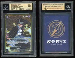 2025 ONE PIECE PREMIUM JAPANESE 2ND ANNIVERSARY SET ENG OP04-083 SABO BGS 10 - Image 3