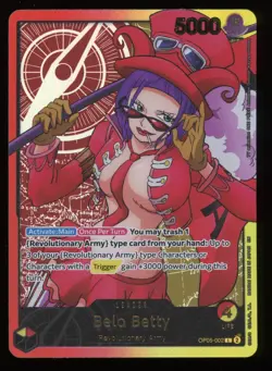 ONE PIECE CARD - BELO BETTY EB02 25TH ANIME OP05-002 GOLD LEADER (ENGLISH) - Image 1