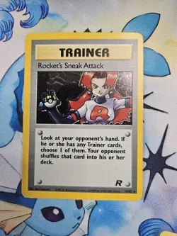 Pokemon Rocket's Sneak Attack 16/82 Team Rocket Holo Rare Trainer English Card - Image 1