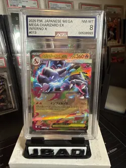 Japanese Mega Charizard x EX RR 013/080 Pokemon Card Inferno AGS Gem Mint 8 - Image 4