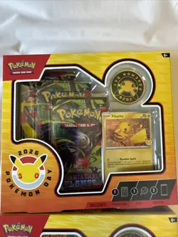 Pokemon Day 30th Anniversary. Stamped Foil Promo Pikachu Card, Coin, Lot of 2! - Image 2