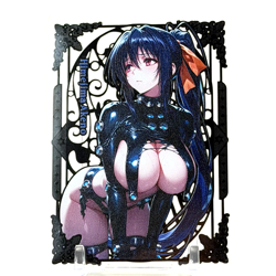 Goddess Story: Akeno Himejima #/100 Spicy Metal Anime Waifu Card - Image 1
