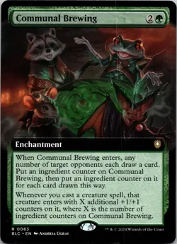 Communal Brewing (Extended Art) 63 Commander: Bloomburrow Magic The Gathering NM - Image 1