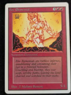 Fire Elemental - Unlimited - LP - MTG - Magic The Gathering - Red - Creature - Image 1