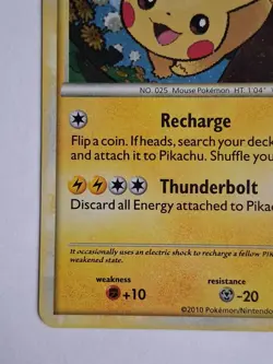 Pikachu HGSS03 Heartgold & Soulsilver 2010 Black Star Promo Holo Rare Pokemon - Image 2