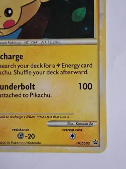 Pikachu HGSS03 Heartgold & Soulsilver 2010 Black Star Promo Holo Rare Pokemon - Image 3
