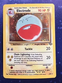 Vintage Pokemon TCG 1999 - Electrode 2/64 - Jungle Set - Holo - Rare - LP - Image 1