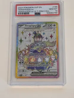Pokemon TCG Terapagos EX 165 Scarlet & Violet Promo Holo 230HP PSA 10 English - Image 1