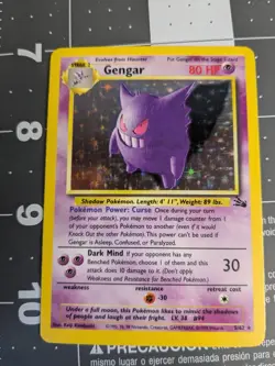 Gengar 5/62 Fossil Holo Pokemon NM - Image 1