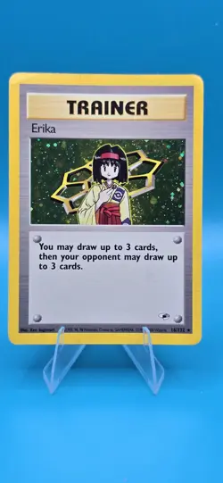 Pokemon MP TCG Gym Heroes HOLO Erika Trainer 16/132/Dam/#2 - Image 1