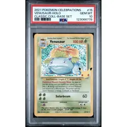 2021 Pokemon Venusaur 25th Celebrations Classic Collection 15/102 PSA 10 - Image 1