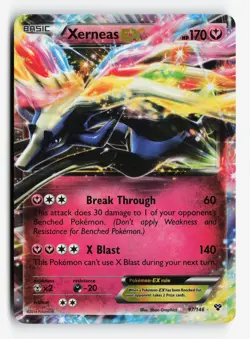 Xerneas EX 97/146 XY Base Set Pokemon TCG Ultra Rare - Image 1