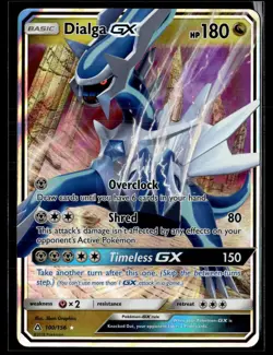 Dialga-GX 100/156 Holo GX Rare Ultra Prism Pokemon NM b1 - Image 1