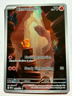 Pokemon Charmander TCG Scarlet Violet-151 Hollo Illustration Rare Card 168/165 - Image 1
