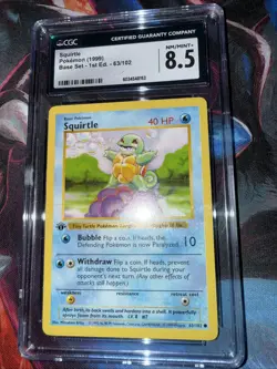 Pokemon TCG 1999 Pokemon Squirtle Base Set 1st Edition 63/102 Cgc 8.5 - Image 2
