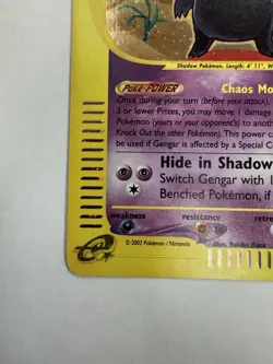 Pokemon Gengar 13/165 Expedition Base Set Holo Rare Stage 2 90 HP English 2002 - Image 3