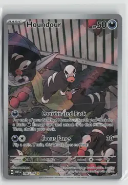 Houndour 204/197 Illustration Rare Obsidian Flames Pokemon NM - Image 1