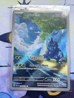 Pokemon TCG Heracross 194/193 Sv02: Paldea Evolved Illustration Rare Holo - Image 3