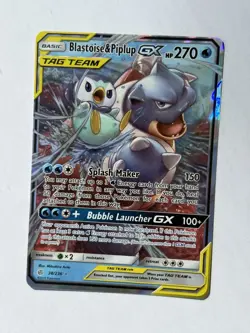Pokemon Blastoise and Piplup 38/236 GX Tag Team - Image 1