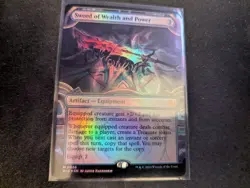 MTG Magic the Gathering FOIL Sword of Wealth and Power Showcase BIG! - Image 1
