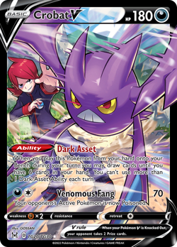 Crobat V #TG20/TG30 Holofoil Lost Origin Trainer Gallery Near Mint Pokemon - Image 1