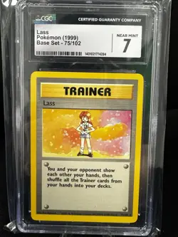 LASS 1999 POKEMON BASE SET RARE 75/102 CGC 7 - Image 1