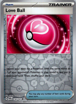 2024 Pokemon Twilight Masquerade Love Ball 156/167 Reverse Holo - Image 1