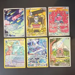 Pokemon TCG 6 Card Lot Holo Minior Gimmighoul Flamigo Bronzong Magnezone English - Image 1